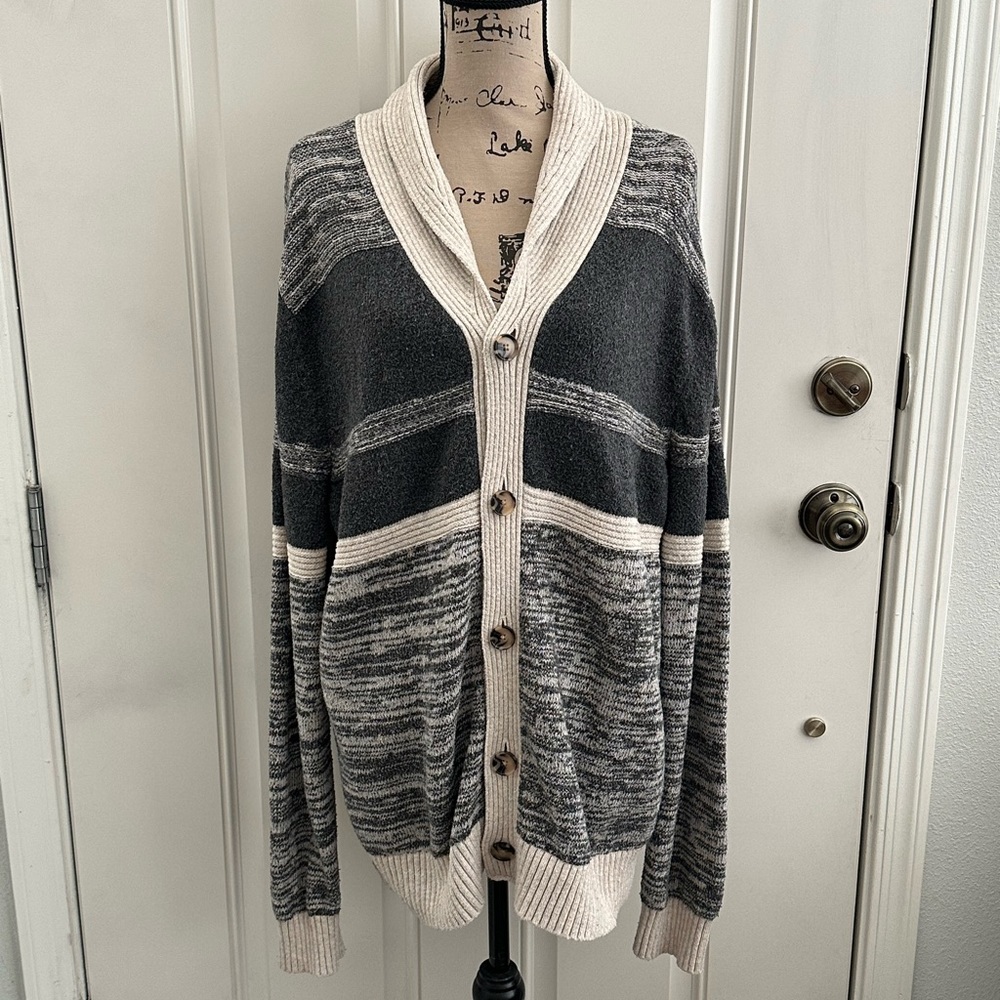 Goodfellow Women’s Gray/Beige Oversized Cardigan Sweater -L